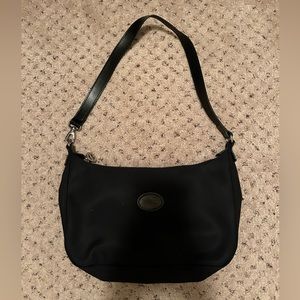 Black Longchamp Shoulder bag with silver hardware